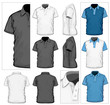 Vector. Men's polo-shirt design template.No mesh.