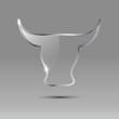 Vektor: logo glass and metal bull # Vector logo glass and metal bull # Vector