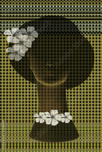 Illustration: donna con cappello donna con cappello