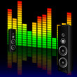 music volume with speaker illustration