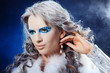 Portrait of beautiful girl's fantasy make-up