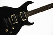 Black Guitar Isolated on White