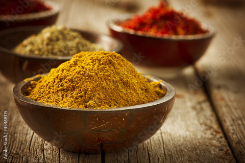 Photo: Spices Curry, Saffron, Turmeric Spices Curry, Saffron, Turmeric