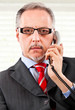 Businessman talking at the phone