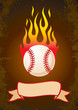 Burning baseball
