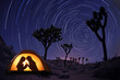 Children Camping at Night in a Tent