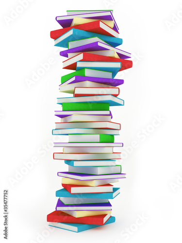 Illustration: Bunter Buch Stapel Bunter Buch Stapel