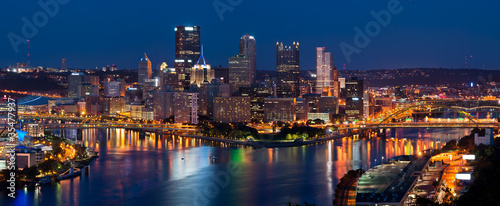 Photo: Pittsburgh skyline panorama. Pittsburgh skyline panorama.