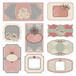 retro vintage labels