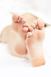 Bare relaxed feet