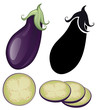 stylized eggplant