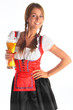 The girl in a traditional Bavarian dress