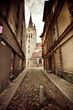 The street in Cesis, Latvia The street in Cesis, Latvia