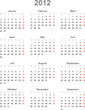 Kalender 2012 inkl. gesetzlichen deutschen Feiertagen