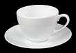 white cup and saucer
