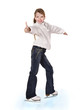 Young girl figure skating.. Young girl figure skating..