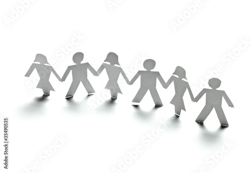 Photo: paper people cutout connection community paper people cutout connection community