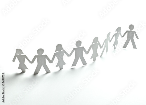 Photo: paper people cutout connection community paper people cutout connection community
