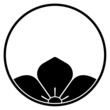 家紋/糸輪に覗き桔梗[Japanese family crest]