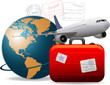 Vettoriale: Travel airplane concept Travel airplane concept