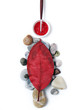 stones, red leaf and brush