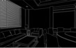 Modern Living And Dining Room Vector 04