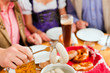 Frühstück mit Weißwürsten in Bayern