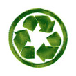 Recycling symbol made of realistic green grass Recycling symbol made of realistic green grass