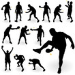 table tennis player black silhouette