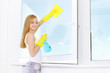 cleaning window