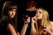 Young women in a night bar