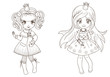 Coloring  book page – princesses 2