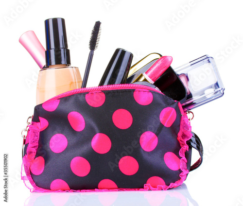 Photo: beautician with makeup isolated on white beautician with makeup isolated on white