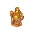 Statuette of a smiling golden Buddha Statuette of a smiling golden Buddha