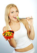 Pretty girl eating fruits Pretty girl eating fruits