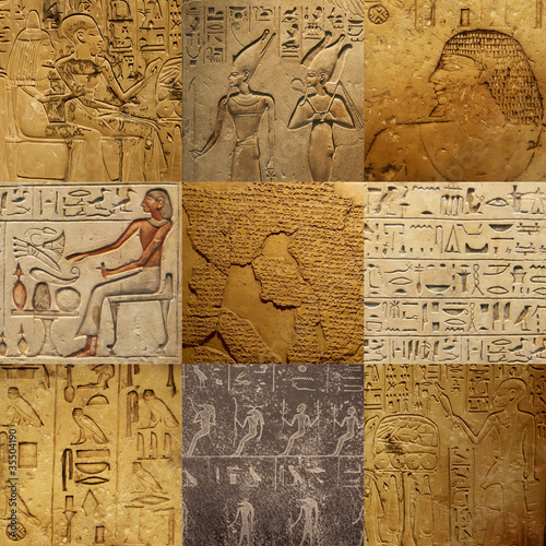 Photo: set of ancient Egyptian writing set of ancient Egyptian writing