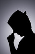 silhouette of a pop boy