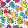 Seamless pattern - Cute dinosaurs