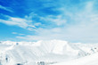 High mountains under snow in the winter