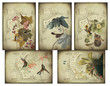 Illustration: Vintage Bird Hang Tags Vintage Bird Hang Tags