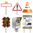 lot illustration, panneaux signalisation/radar