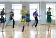 Group of Young People Training at a Dance Class