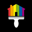 Logo house painting # Vector