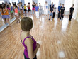 Man's and Female Feet in Training Dance Position.