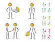 Business people icons scribble Business people icons scribble
