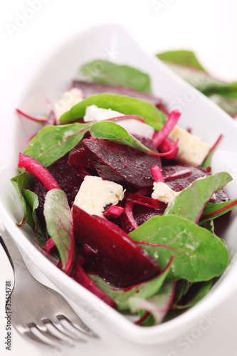 Photo: salad with beetroot, goat cheese and chard salad with beetroot, goat cheese and chard