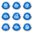 Electronics web icons set 2, blue buttons