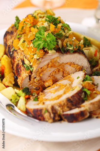 Photo: Stuffed pork roast with dried apricots and nuts Stuffed pork roast with dried apricots and nuts