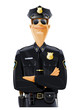 policeman in uniform and goggles