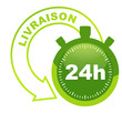 livraison 24h sur symbole validé vert